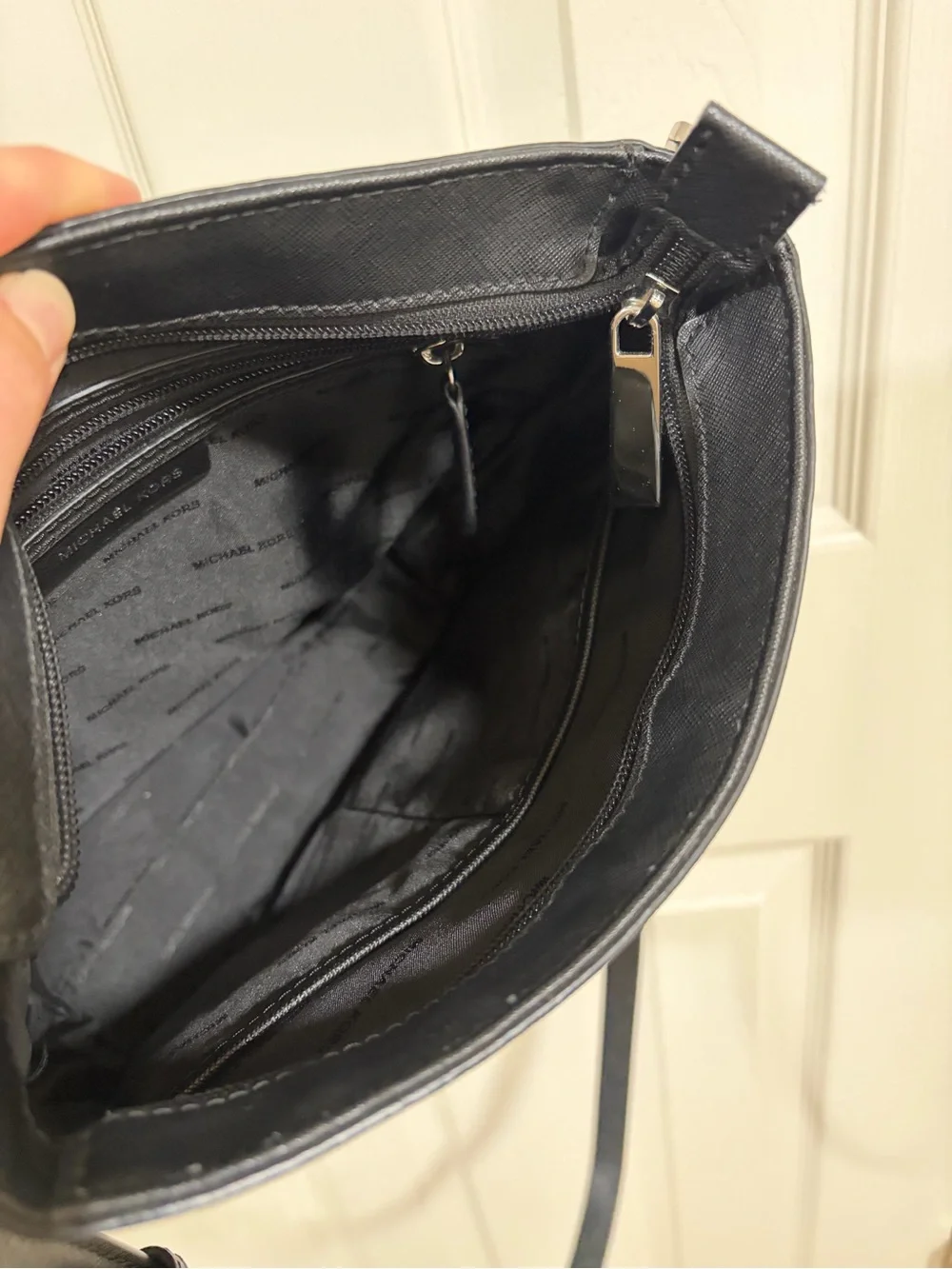 Michael Kors Black MK Signature Crossbody Bag